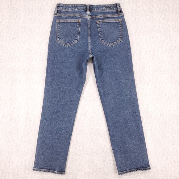Vigoss Frankie Slim Straight Jeans Womens 27 Blue Dark Wash Stretch Classic Fit - Picture 2 of 12